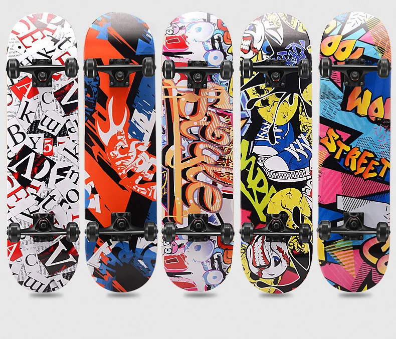 Complete Skateboard 7 Layer Maple Wood Skateboard Deck More Design In