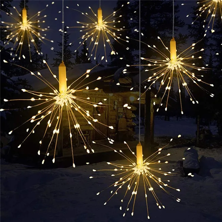 Guirlande Lumineuse Feu D'artifice De Table - 2 Pièces - USB Ou Piles - Formable à La Main - Déco Noël, Fête, Salon - 9
