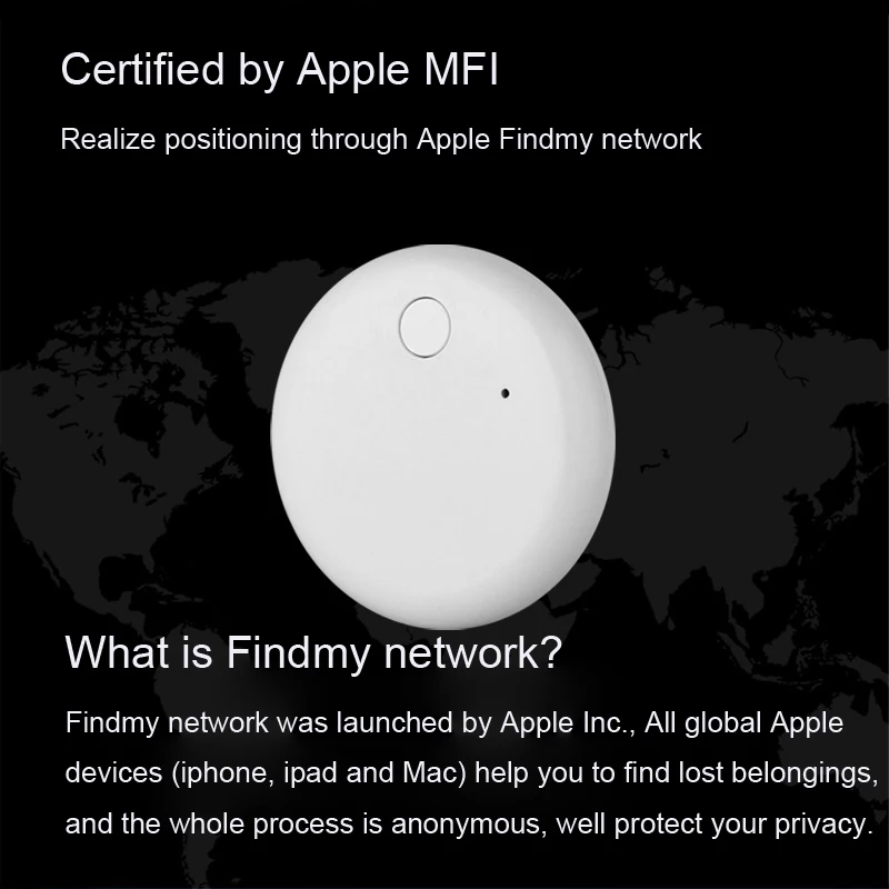 Smart Airtag Mfi Certified Key Finder Location Tracker Pet Locator Satellite Real Time Tracking