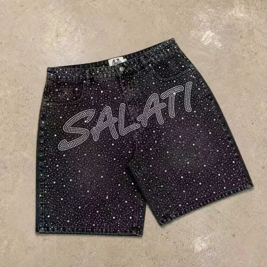 Customized Men's Summer Casual Woven High Waist 100% Cotton Denim Shorts Breathable Quick Dry Light Wash gallery 8