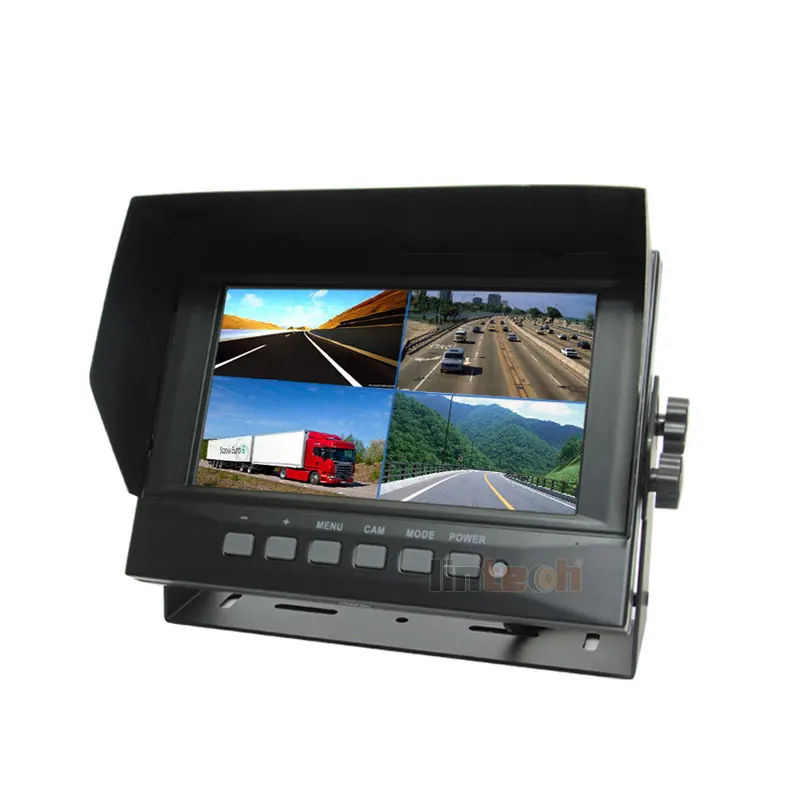 Monitor impermeável do trator 7inch com alojamento IP69K do metal para o carro resistente da máquina escavadora dos caminhões