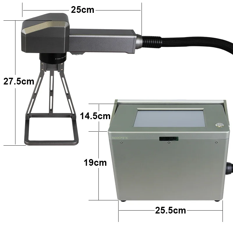 Portable Handheld 20w 30w 50w Fiber Laser Marking Machine Price for Copper Metal details