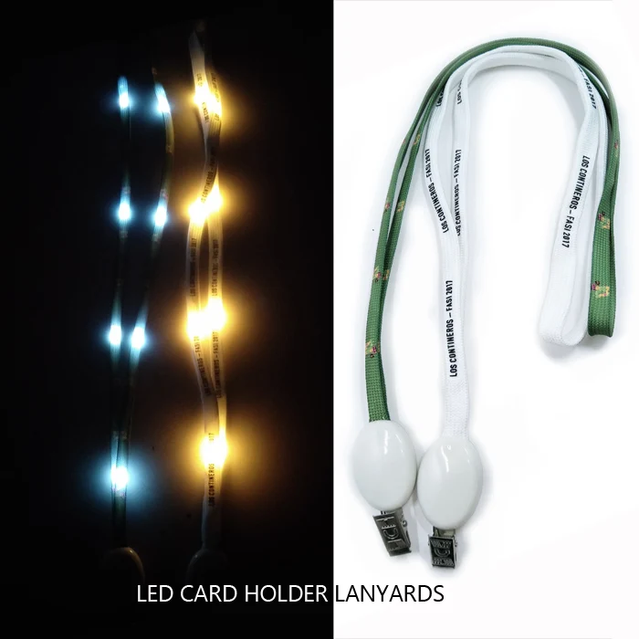Свистки светящийся защитный трубчатый держатель для карт со светодиодным шнурком