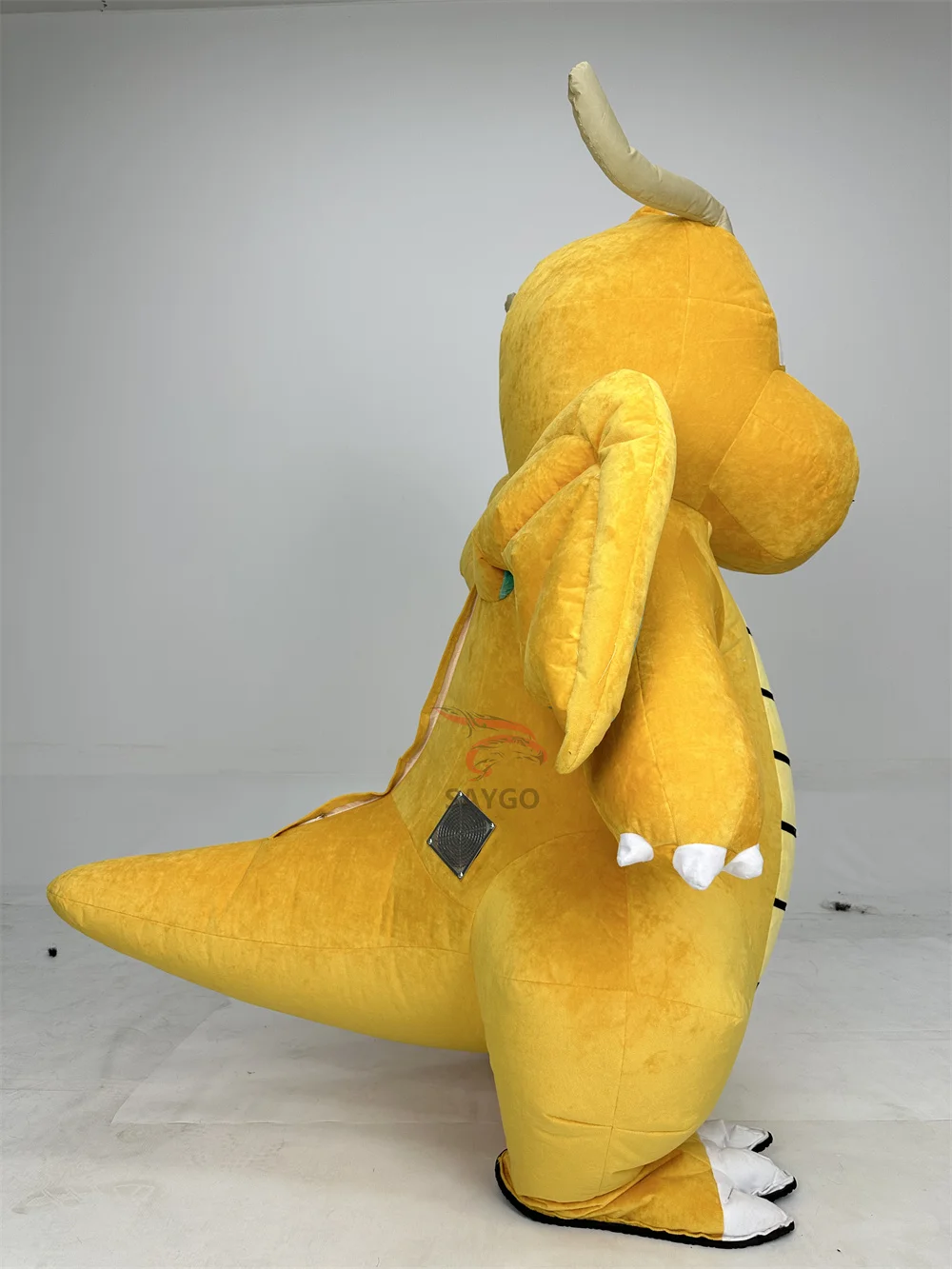 Yellow Flying Dragon Mascot Costume 2/2.6m Plush Inflatable Lovely Dragon  Dinosaur Mascots Costume Dress for Girls and Boys, image size:1000x1333