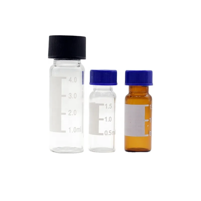 1.5ml 2ml botol sampel amber sekrup bening gc hplc dengan botol septa agil hplc berikat grosir