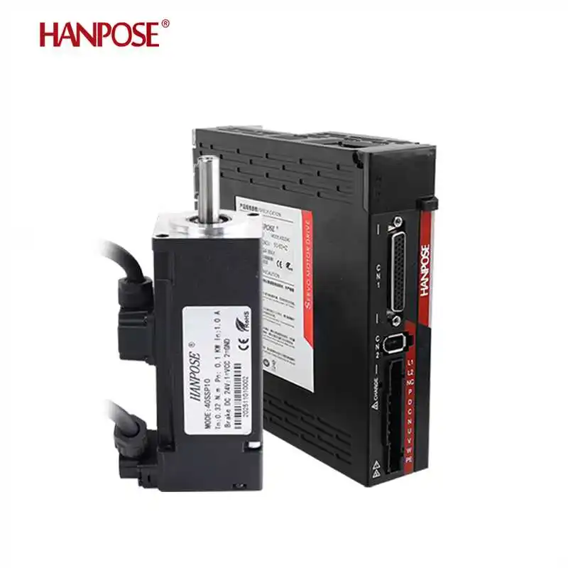HANPOSE Servo Brake Motor 40SSP10-ASD210-100w 1A 1.8 ° Motor Length 104.5mm Ip65 Servo Motor 40SSP05-ASD210-50w