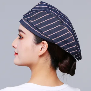 New Denim Beret Hat Chef Waiter Work Forward Cap Catering Unisex Restaurant Hotel Use Accessories In-Stock 7-Day Sample Lead