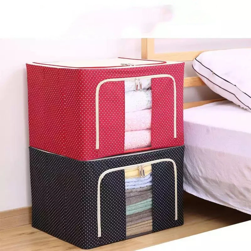 Foldable Clothing Storage Box Steel Frame, Oxford Cloth, Multiple