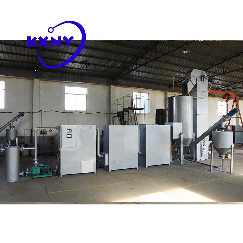 The PLC control system operates the biomass gasifier continuously 24 hours a day gas generation equipment