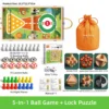 Five-in-one bouncing chess-luban lock six-piece set