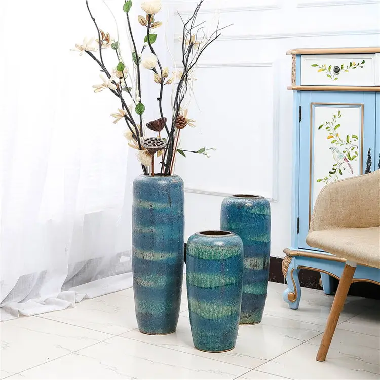 floor vase bright bubble glaze living