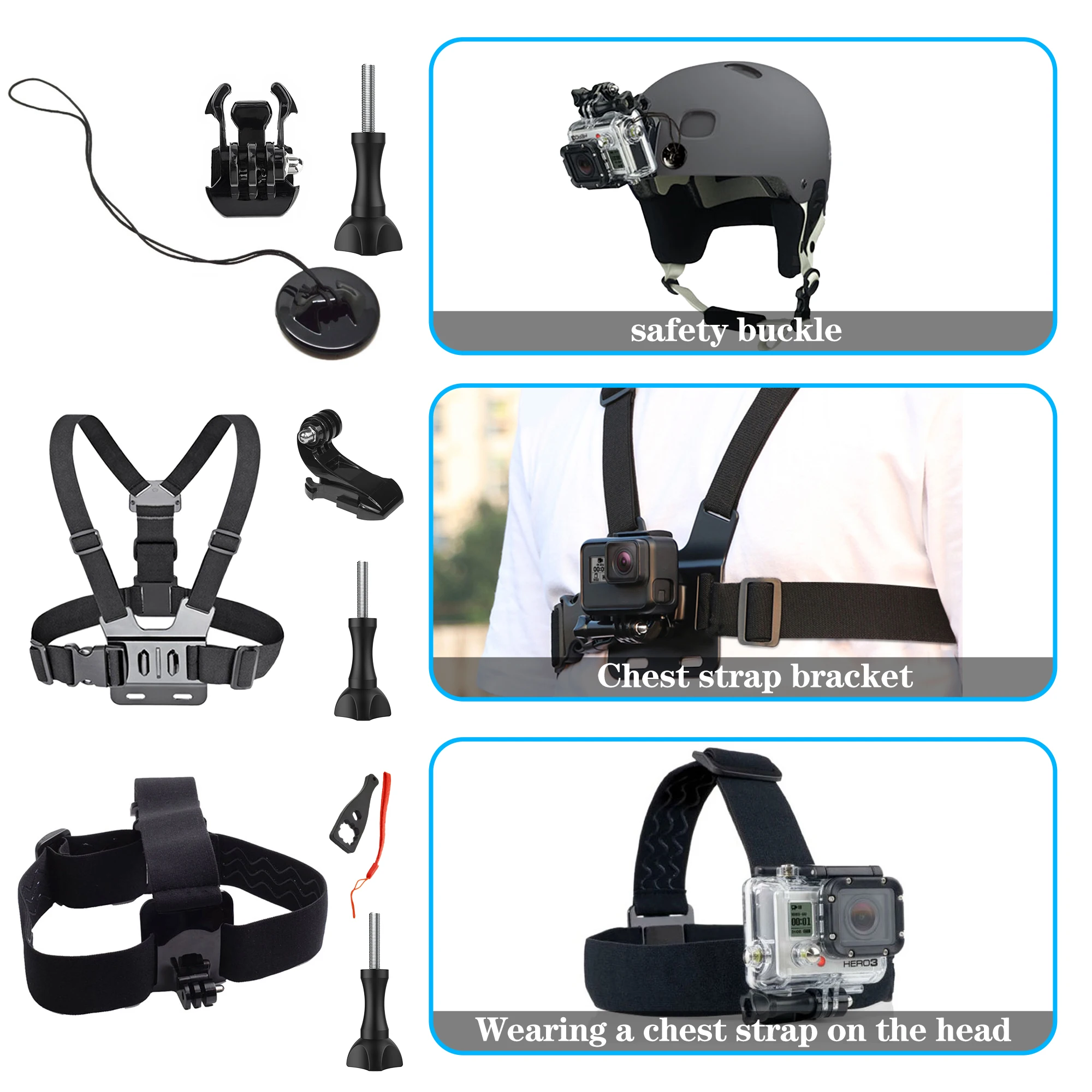 Sport Camera 4K Full Bundle Vloging Go Pro Camera Set Accessories 