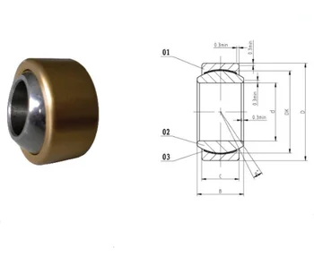 GE PW Serial Radial Spherical Sliding Bearing Steel with Bronze Liner