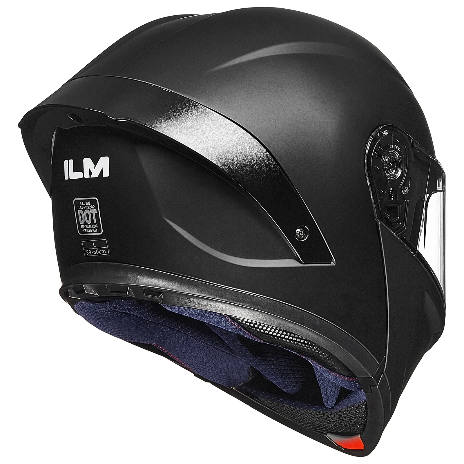 Casco De Motocicleta Para Hombre Aprobado Por DOT, Mu00e1scara