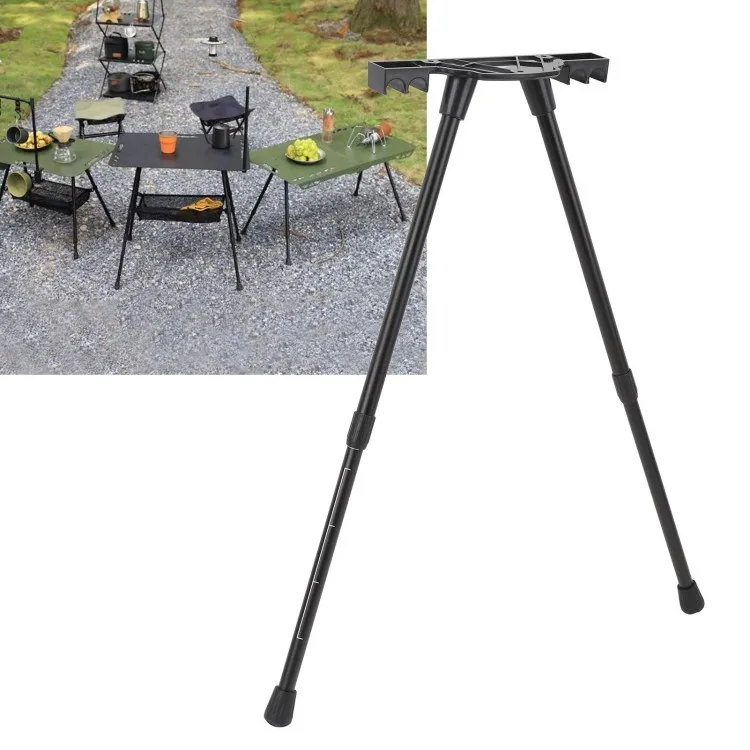 Adjustable Folding Table Leg Kit – Aluminum Alloy DIY Desk Legs With Nylon Connectors, 36-59cm Height For Camping, Computer & Work Tables