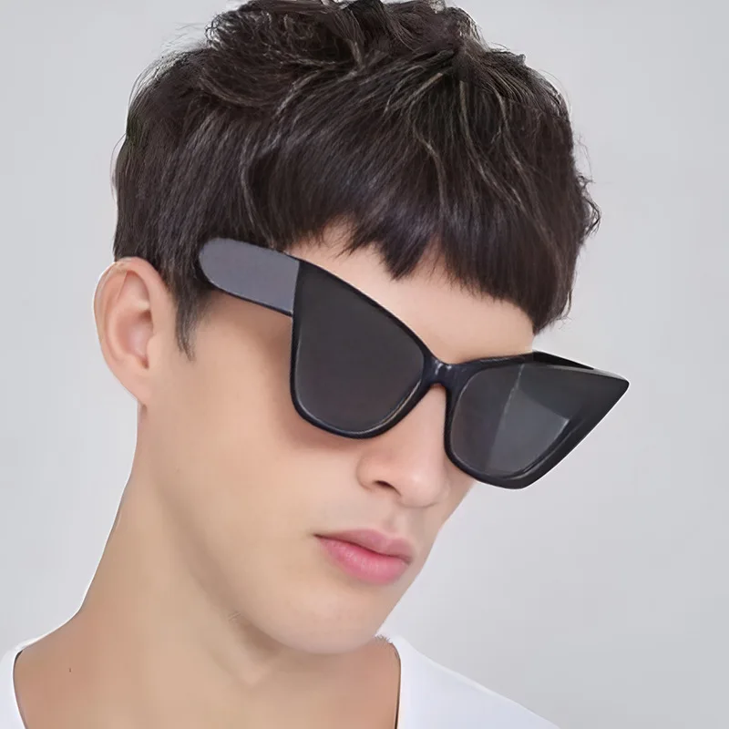 Nuevas gafas de sol Cat-eye Sunshade European and American Cool Punk Fashion Gafas de Sol para hombres y mujeres Unisex Custom Logo