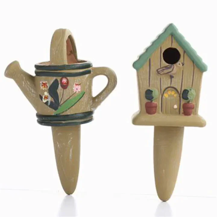 Terracotta Plant Birds Shaped Garden Watering Can Bulbs Stakes For Garden Decor Irrigation Large