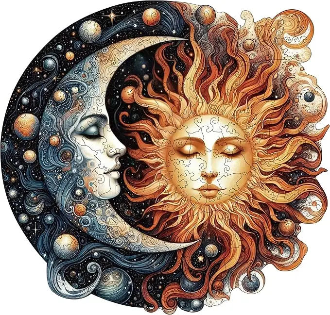 Sun Goddess 3D Wooden Animal Puzzle, DIY Educational Wood Jigsaw Puzzles for Kids, Wooden Toy Games Gifts