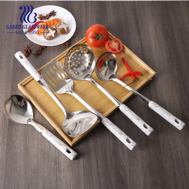 Marble Handle 4 Pc Kitchen Utensil factory Set