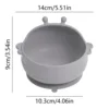 Tazón de silicona gris para bebé