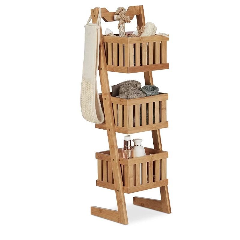 Wasserdichtes Bambus-Badezimmerregal Badorganizer Regale 3-stufiger  Duschablage| Alibaba.com