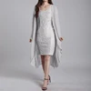 Abito da sposa grigio taglie forti a due pezzi