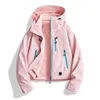 Conjunto de dos piezas con forro polar corto en rosa castaño