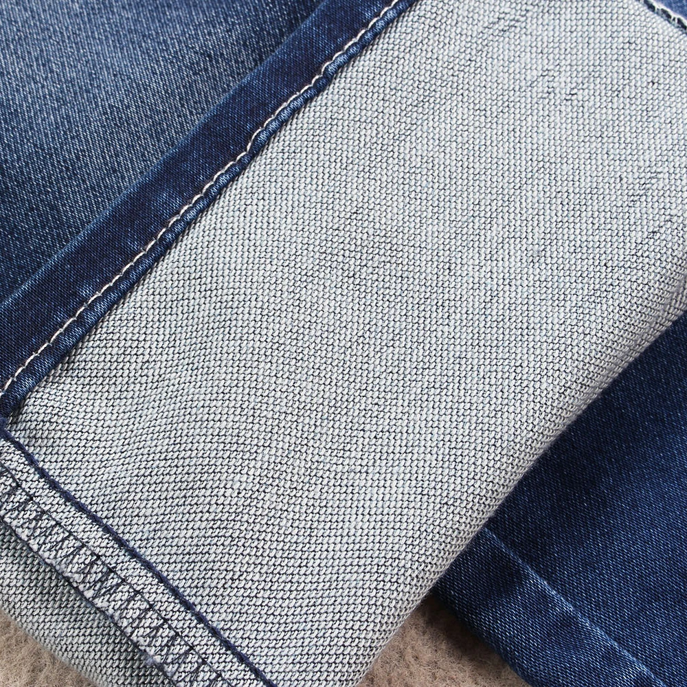 Aufar 12.1oz good stretch printed denim fabric dobby jeans fabric