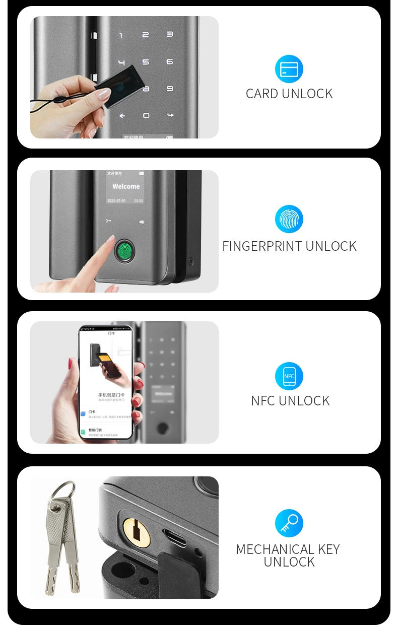 Factory Price Access Wifi Tuya Lock Electronic Door Locks for Homes Password App Unlocking Electronic Smart Door Lock
