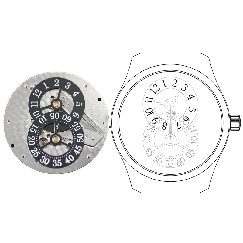 YINBEI Jumping Hour Complication for Automatic 8215 Movement