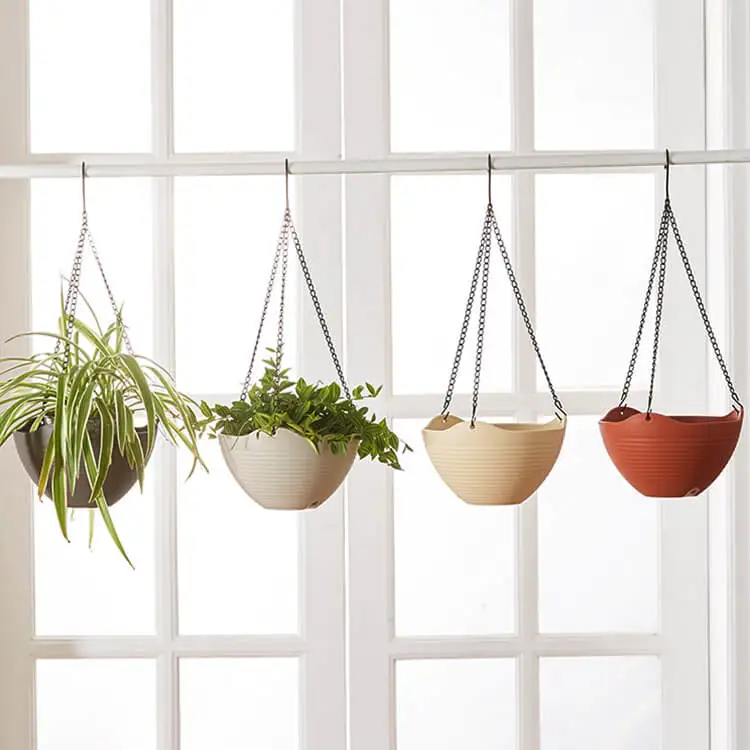 Brice Pot De Plantation Round Hanging Planter Outdoor Garden Coloured