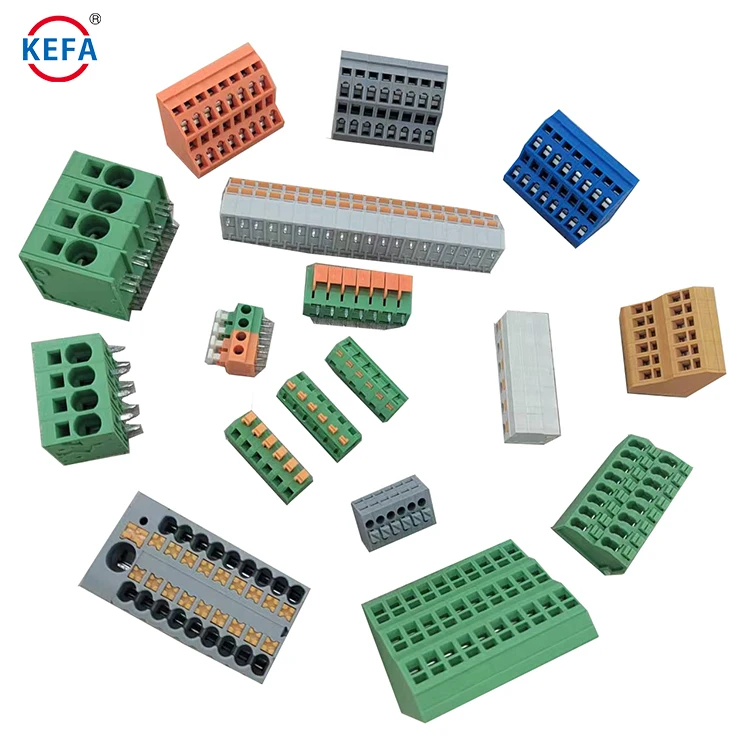Kefa Kf250 ヨーロッパ規格 Mkdsn 2段 ネジなしレベルターミナルブロック PCBプラスチックワイヤコネクタ スプリングターミナルブロック