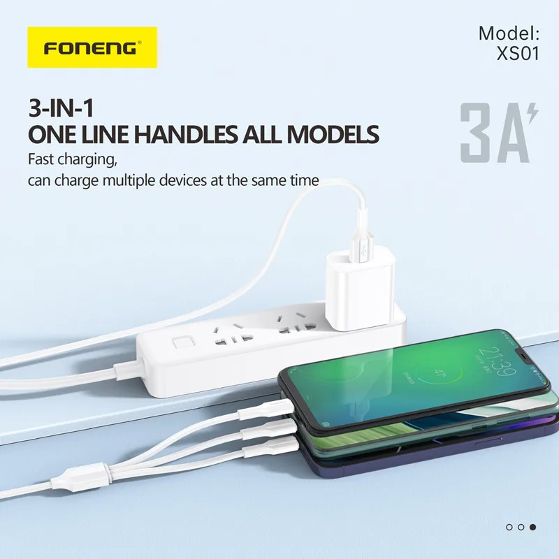 FONENG USB Cable Type- C 6A