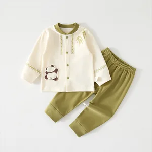 Baby Clothing Sets 100% Cotton Underwear Panda Tops Pants Home Wear Toddler Girls Clothing Sets