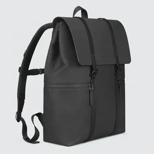 Wholesale Premium Office Travel Back Pack Trolley 15.6 Inch Laptop Customized Luxury PU Leather Man Casual Backpack