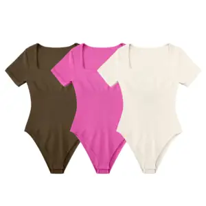 High Quality Women's Seamless Sports Bodysuits & Jumpsuits Square Neck Fitness Yoga Wear Wholesale