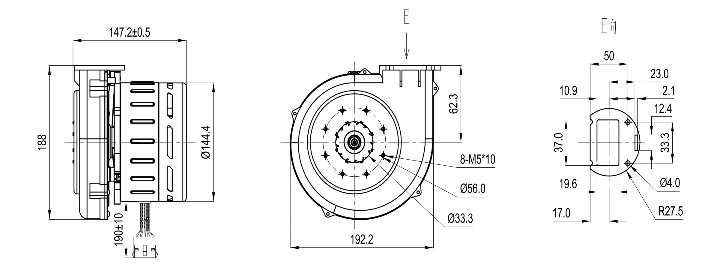 Pass Bldc Blower, Tangential, 220 V, Stainless Steel - detail 14