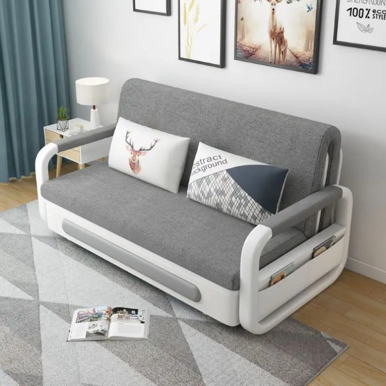 Factory Cheap Price Pull Out Sofa Bed Folding Furniture Living Room Sofa Cum Bed With Storage