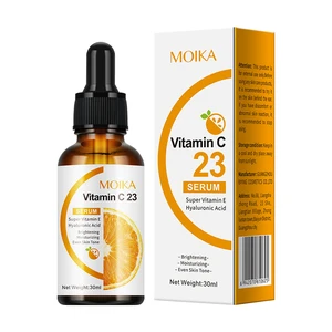 Private Label Organic Anti-Aging Vitamin C Serum with Hyaluronic Acid for Acne-prone Skin Moisturizer for Brightening Face