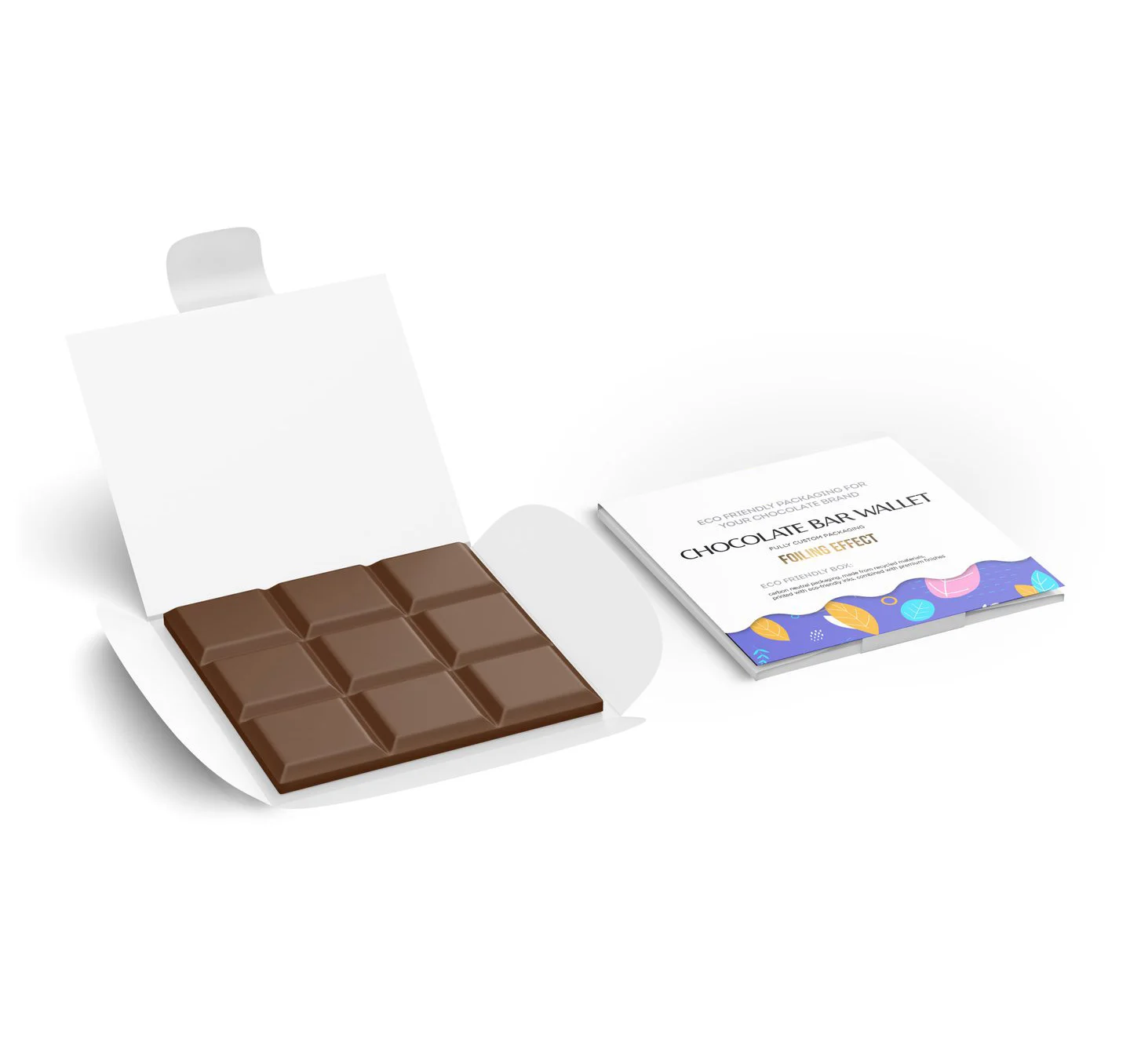 Top Open Paper Chocolate bar Packaging Bag Luxury Custom Chocolate bar Packaging Box for Chocolate