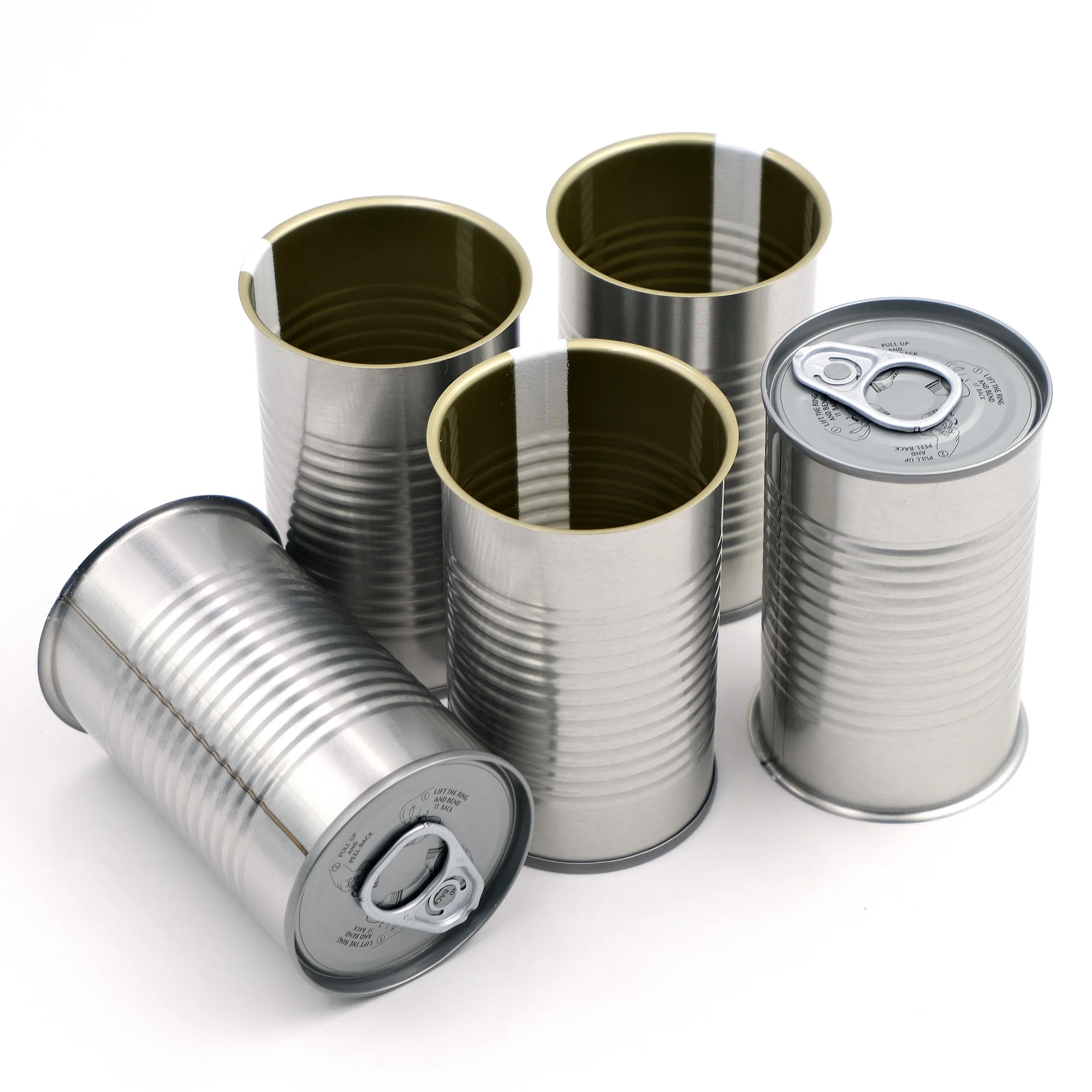 #588 Recyclable Plain Custom Printing Empty Tin Cans Wholesale Food Grade Metal Container for Sardines Sea Fish Canning