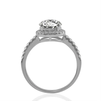 Silver jewelry sterling halo ring 2021 stylish rings with wholesale price for your own site building