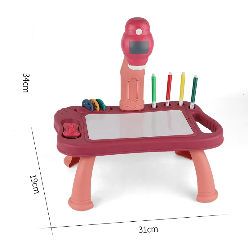 Other Educational Learning Erasable Writing Desk Board Children LED Light Painting Table Toys Kids Drawing Projector for Kids