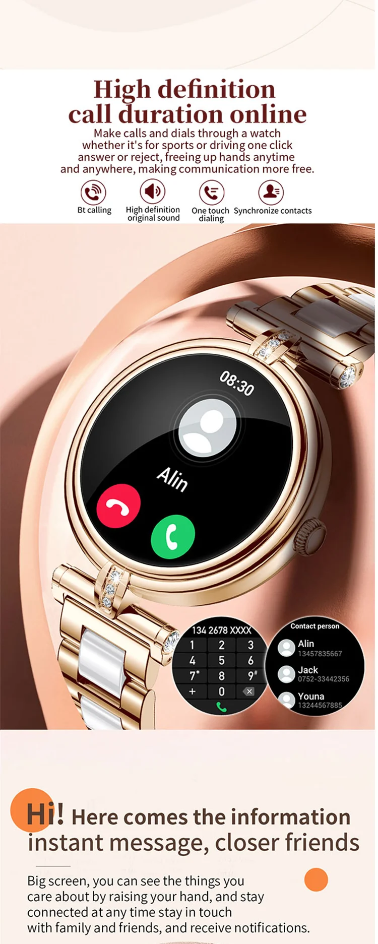 If you are searching for a supplier of a product with perfect quality control and highly competitive prices, which gives you an advantage in expanding your local market, then contact us now!  Competitive suppliers of  2026 AK62 Ladies Smart Watch 1.09Inch Screen BT Calling Sport Health Monitoring Sleep Tracker Message Reminder Smart Watch