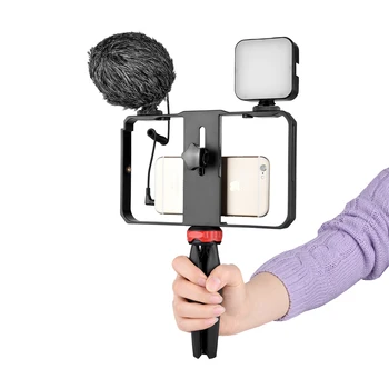 YELANGU Smartphone Video Rig Aluminum Filmmaking Recording Vlogging Rig Case,Cell Phone Movies Mount Stabilizer for Mobile Phone detail image