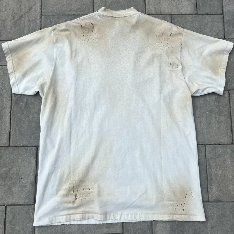 Salati Custom Logo Plus Size Mens T Shirts Cropped Washed Vintage Distressed Boxy Fit Cotton Tee Casual Streetwear Tops gallery 2