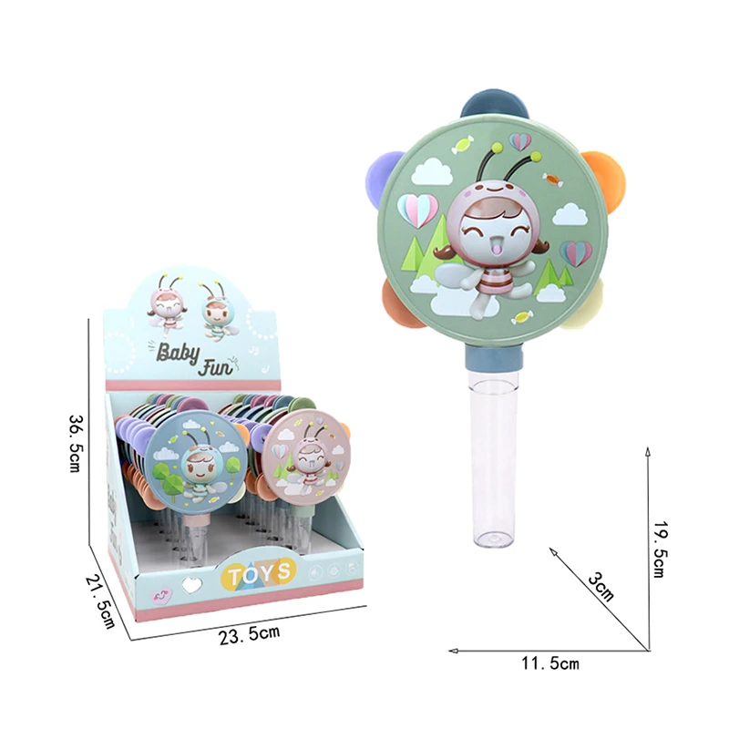 Promotional Gifts Hand Beating Tambourine Toys With Candy Wholesale