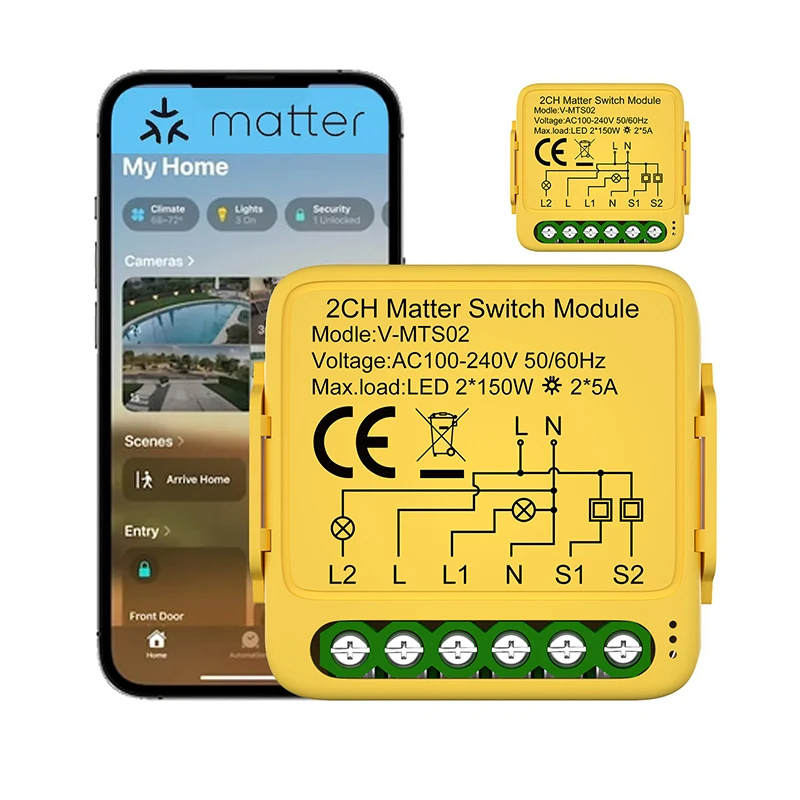 2 channel matter smart trigger switch