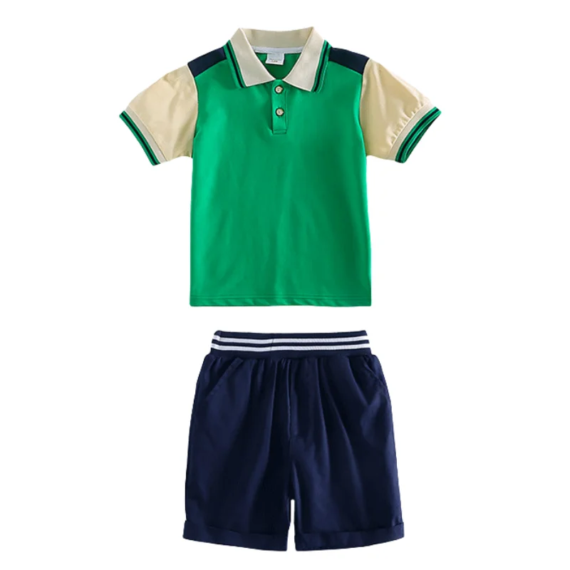 Wholesale Summer Class Uniforms Low Moq Children Kids Sports Suits Polo ...