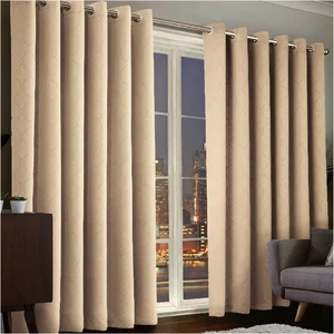 Embossed Blackout Curtains Designer Luxury Curtains with Embossing Design Cortina Curtains for the Living Room